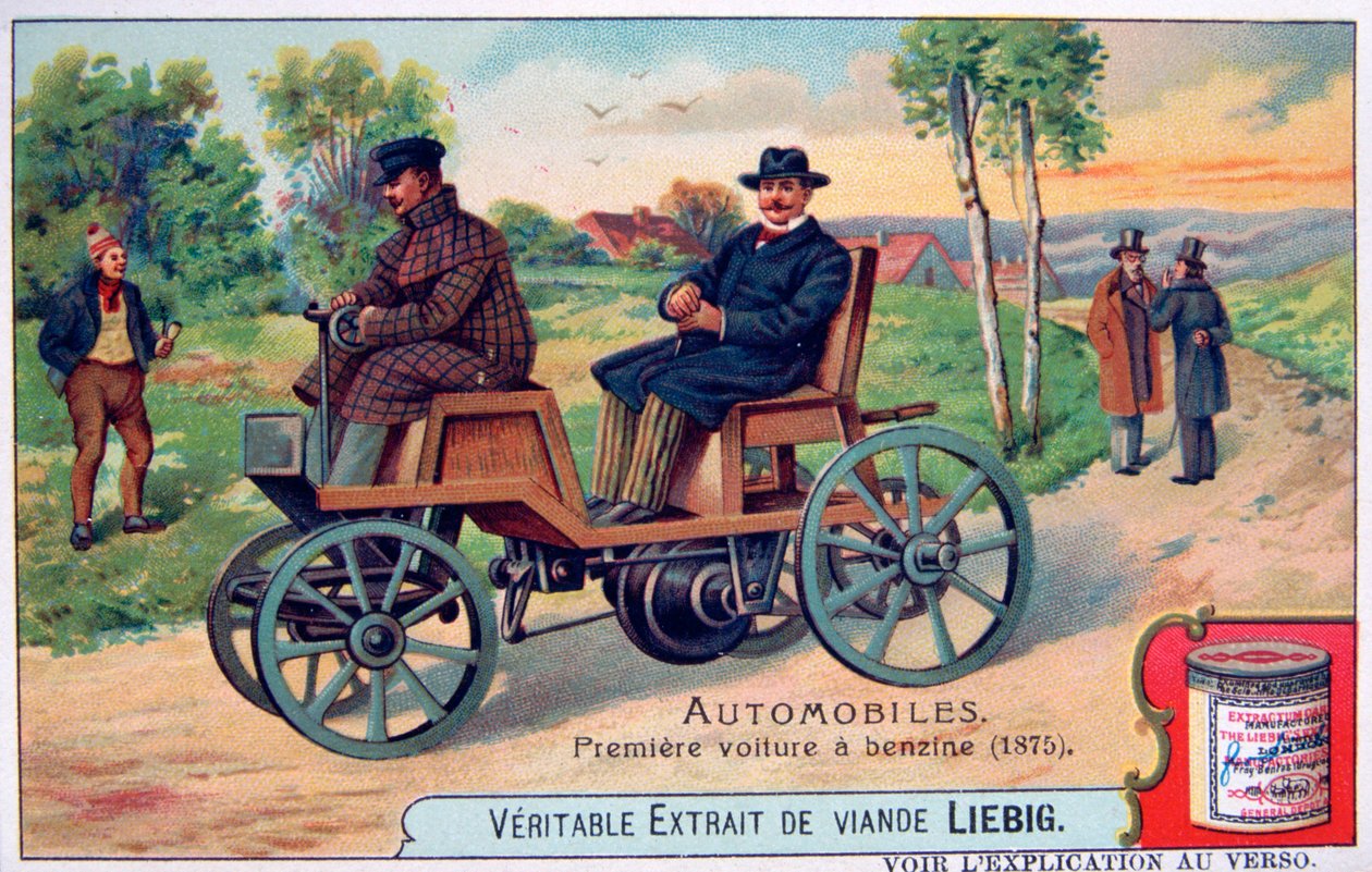 Pierwszy samochód Benzine, 1875, c1900 autorstwa Unbekannt