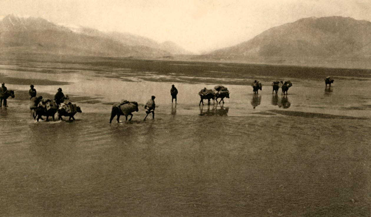 Pierwszy widok na Mount Everest, c1918-c1939. autorstwa Unbekannt