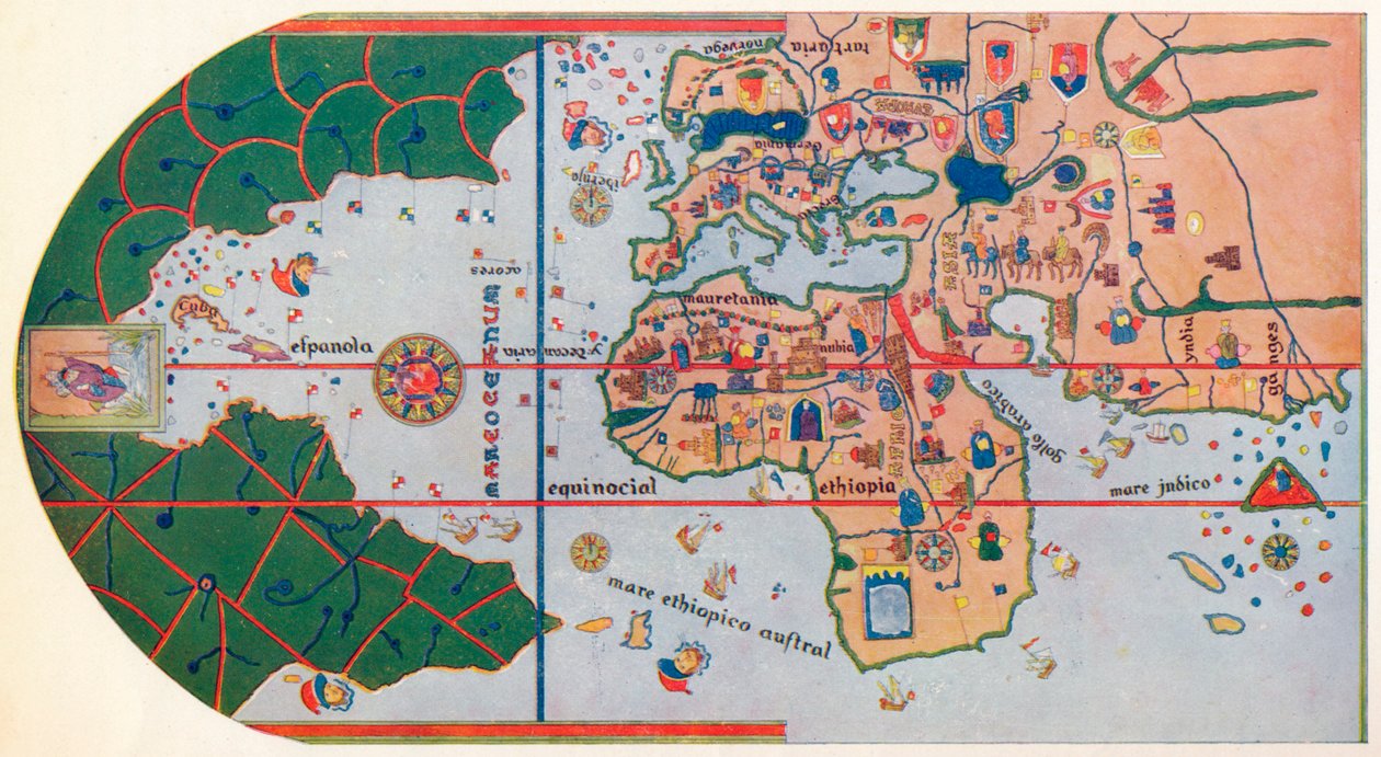 Pierwsza mapa do Pokaż Amerykę, 1500 1912 autorstwa Unbekannt