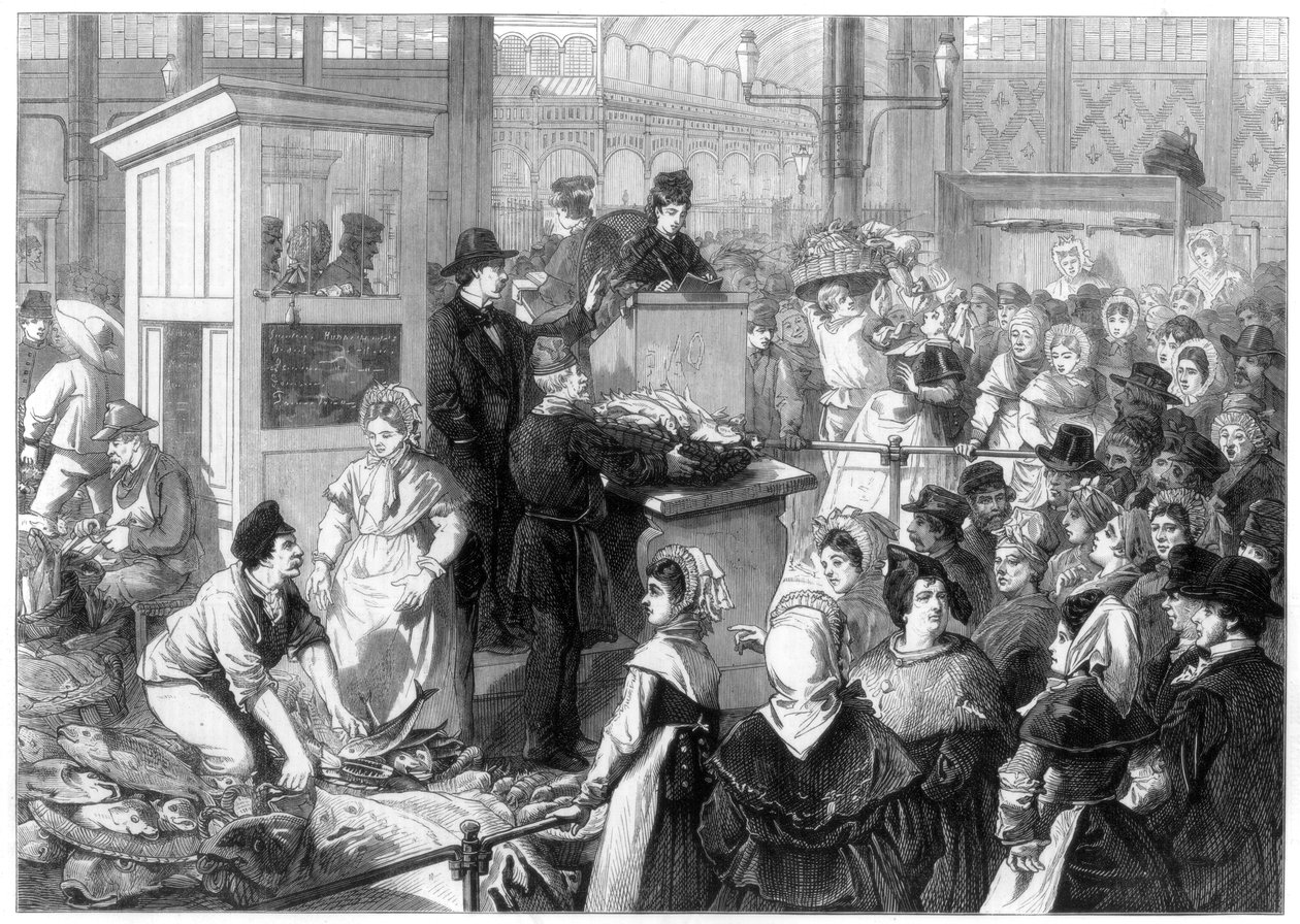 Targ Rybny, sezon Wielkiego Postu w Paryżu, 1875 autorstwa Unbekannt