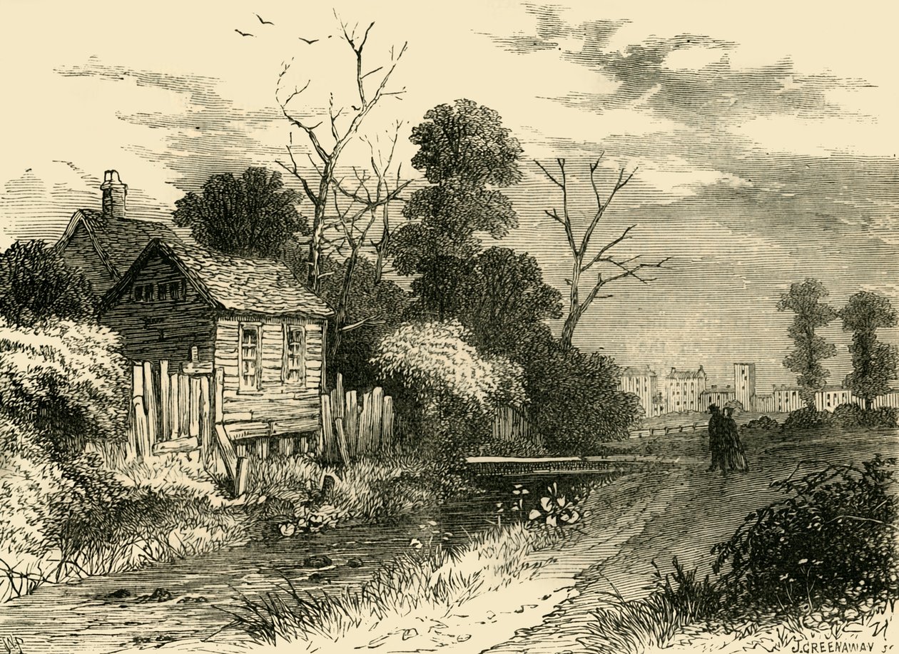Rzeka Fleet, niedaleko St. Pancras, 1825, c1876. autorstwa Unbekannt
