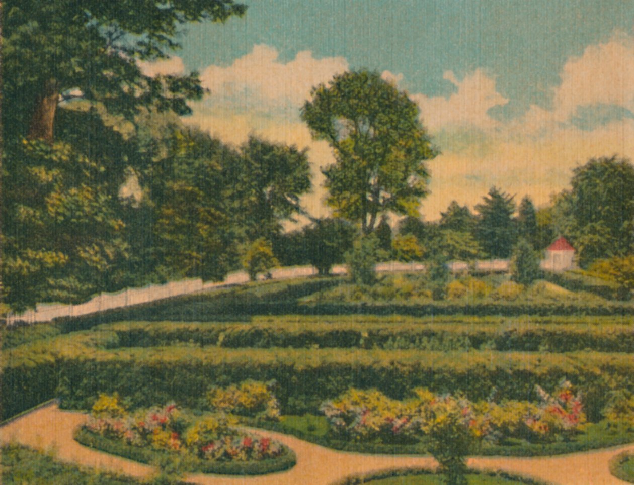 Ogród Kwiatowy, widok na zachodnią część, 1946 autorstwa Unbekannt