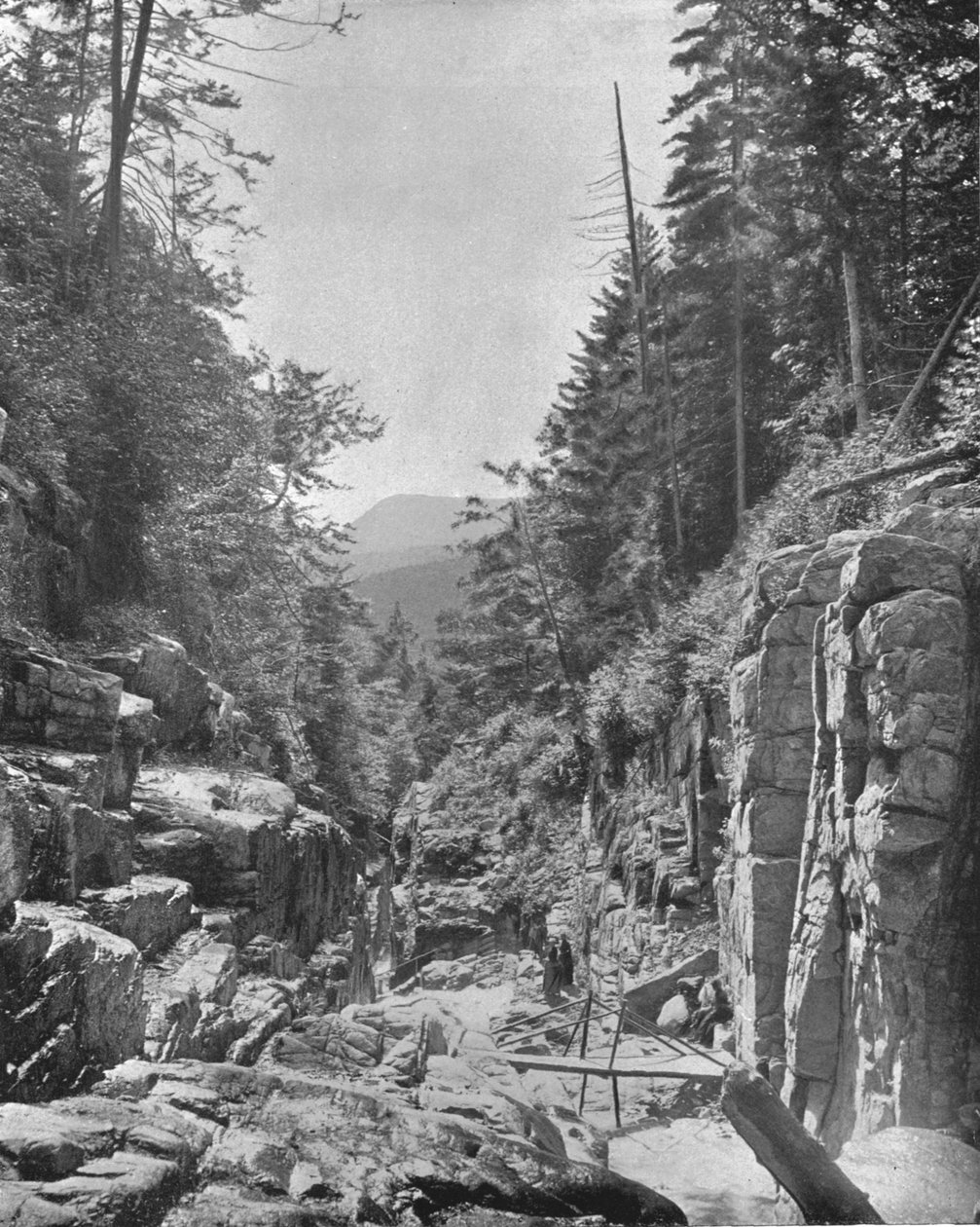 The Flume, Frankonia White Mountains, New Hampshire, USA, ok. 1900. autorstwa Unbekannt