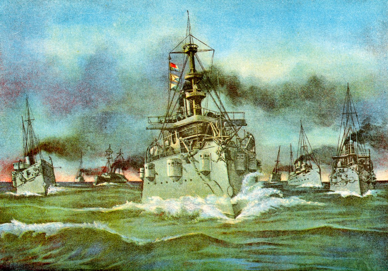 Latająca eskadra, wojna hiszpańsko-amerykańska, 1898 autorstwa Unbekannt