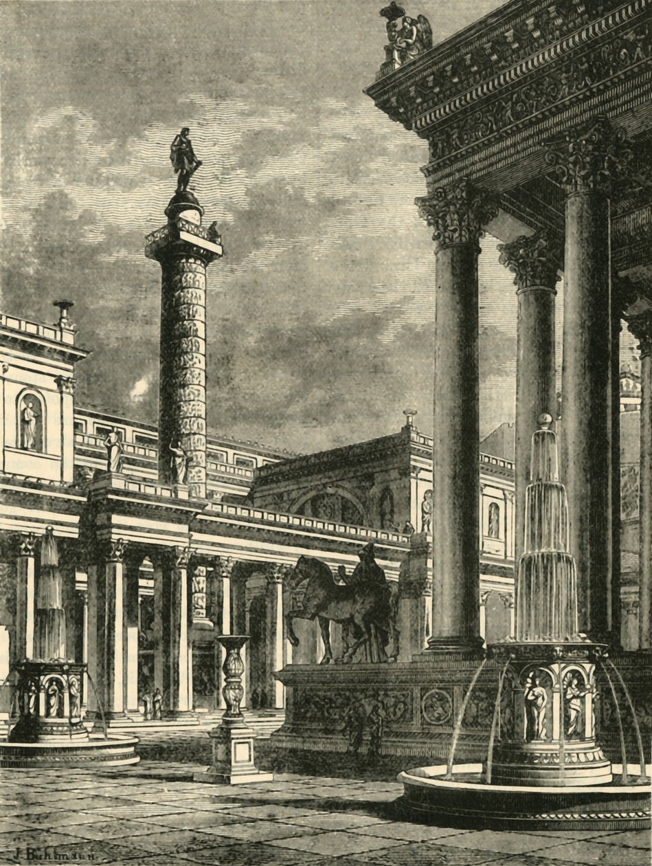 Odbudowa Forum i Kolumny Trajana, 1890. autorstwa Unbekannt