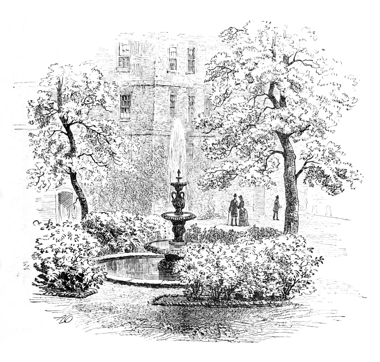 Fontanna, środkowa świątynia, 1890 autorstwa Unbekannt