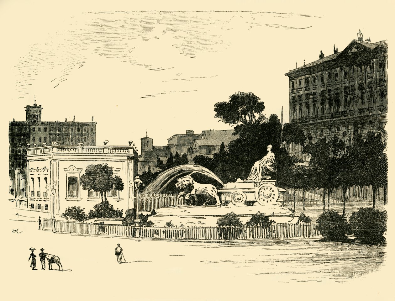 Fontanna Kybele, Madryt, 1890. autorstwa Unbekannt