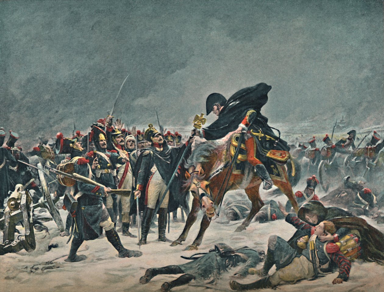 Czternasty z linii w Eylau, luty 1807, 1896. autorstwa Unbekannt