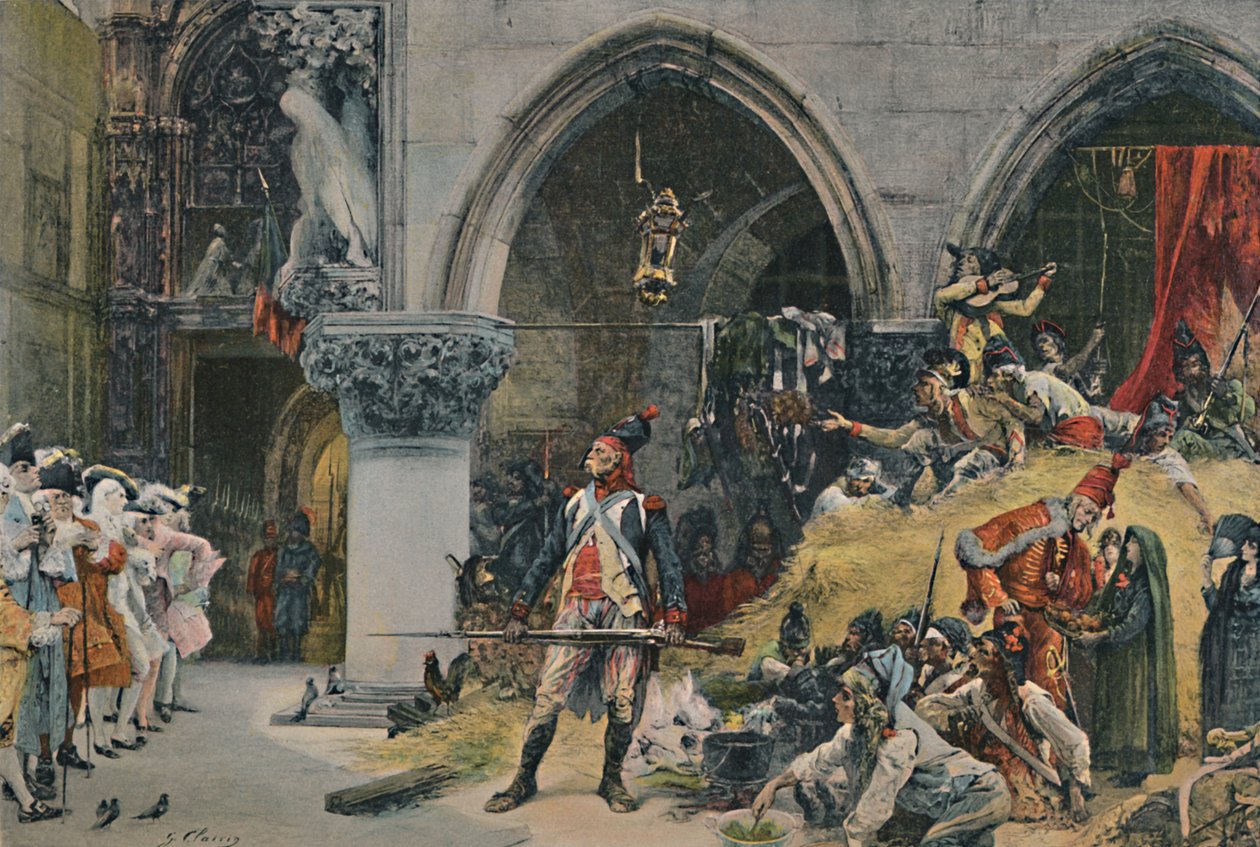 Francuzi przed Pałacem Książęcym, Wenecja, 1797, 1896 autorstwa Unbekannt