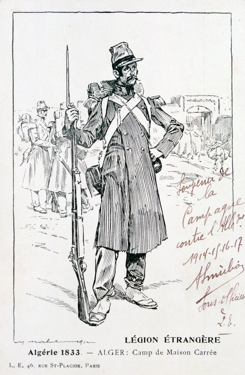 Francuska Legia Cudzoziemska, Maison Carrée, Algieria, 1833, XX w. autorstwa Unbekannt