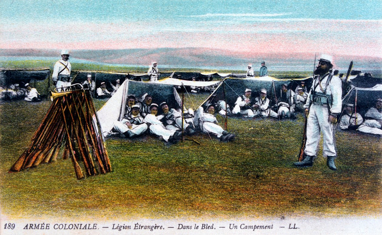 Francuska Legia Cudzoziemska w swoim obozie, ok. 1910 r. autorstwa Unbekannt