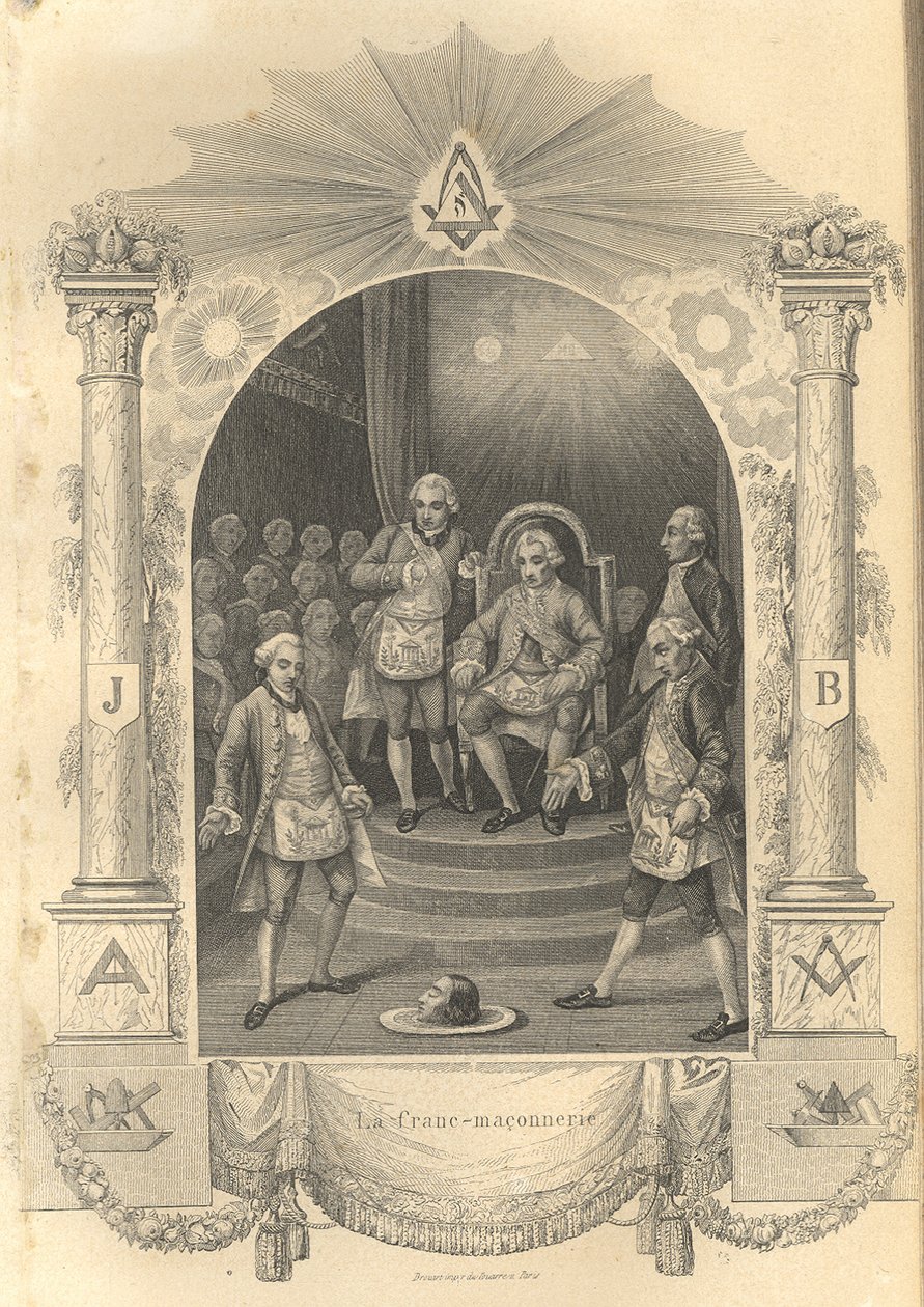 Ceremonia francuskich masonów, 1844 autorstwa Unbekannt