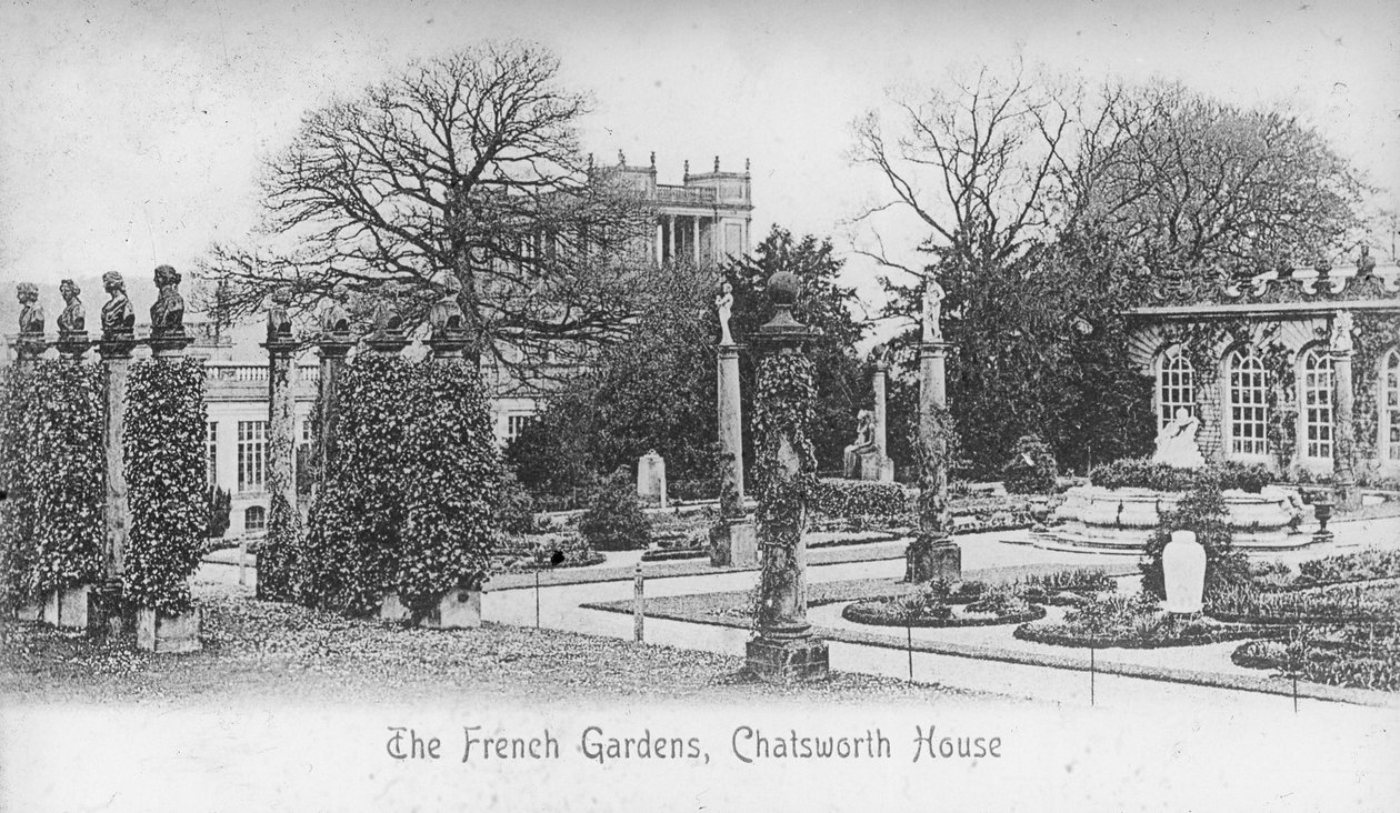 Ogrody Francuskie, Chatsworth House, Derbyshire, koniec XIX lub początek XX wieku autorstwa Unbekannt