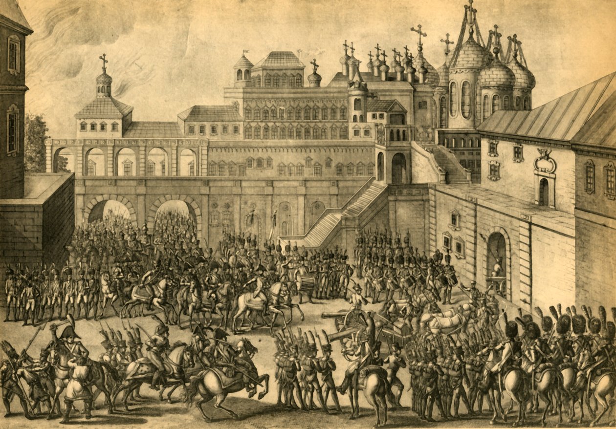 Francuzi wkraczają do Moskwy, wrzesień 1812, 1921. autorstwa Unbekannt