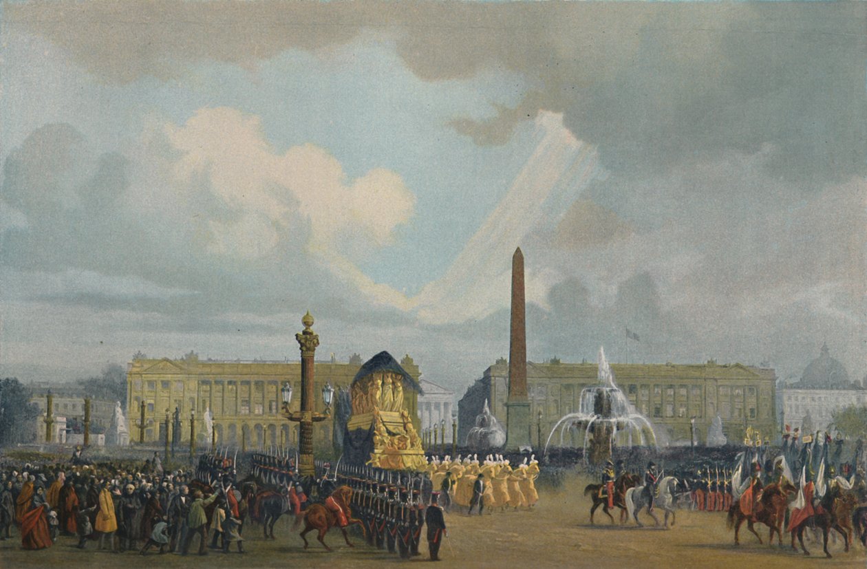 Kondukt pogrzebowy Napoleona na Place De La Concorde, 15 grudnia 1840, 1896 autorstwa Unbekannt