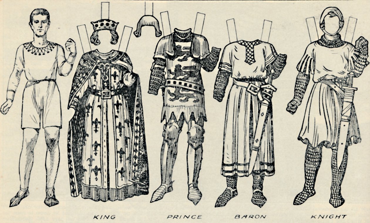 Galeria kostiumów brytyjskich: co nosili mężczyźni i kobiety w czasach Henryka III, ok. 1934 r. autorstwa Unbekannt