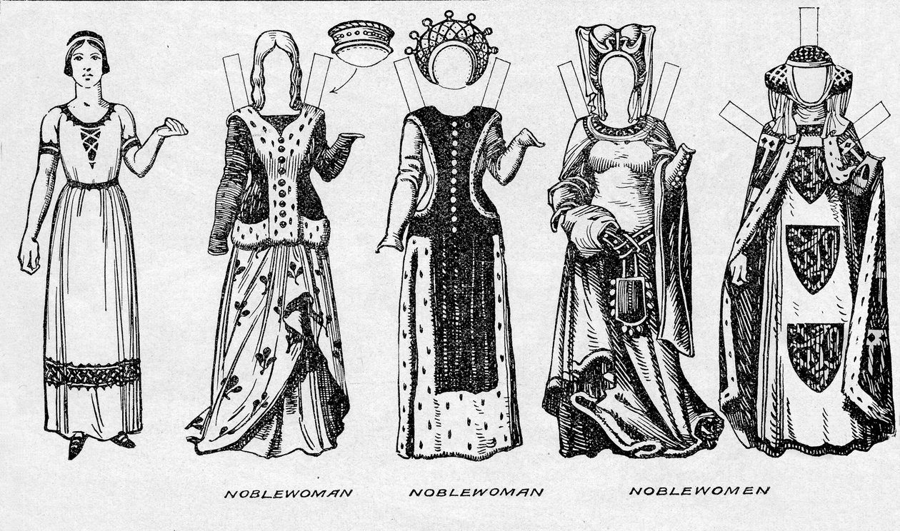 Galeria kostiumów: sukienki noszone w ostatnich latach panowania Edwarda III, ok. 1934 r. autorstwa Unbekannt