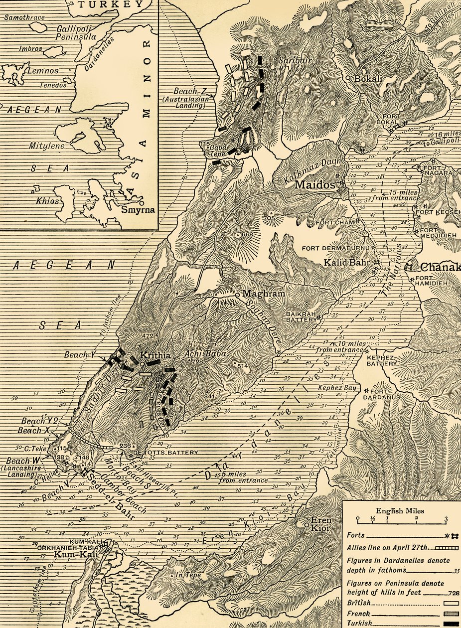 Kampania Gallipoli, I wojna światowa, 1915, c1920. autorstwa Unbekannt