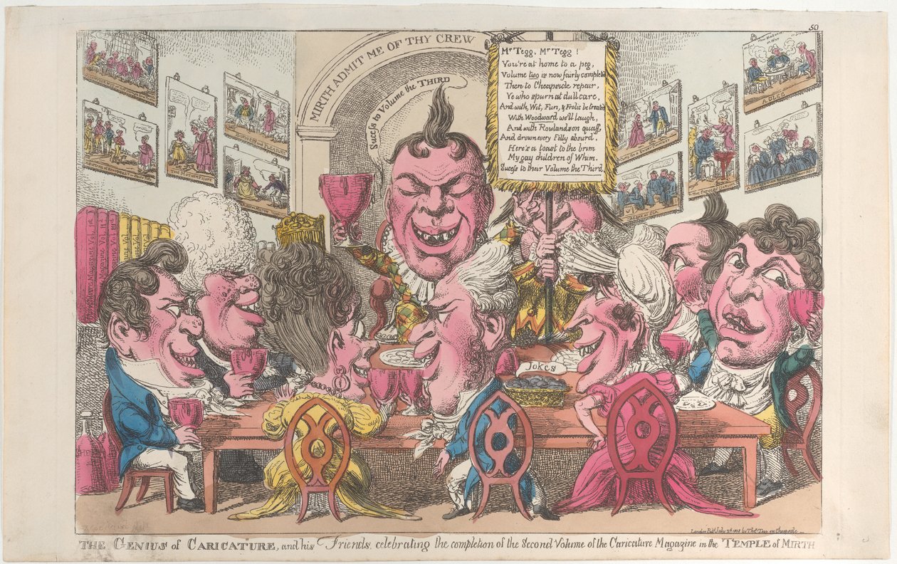 Geniusz karykatury i jego przyjaciele świętujący ukończenie II..., 2 lipca 1808 r. autorstwa Unbekannt