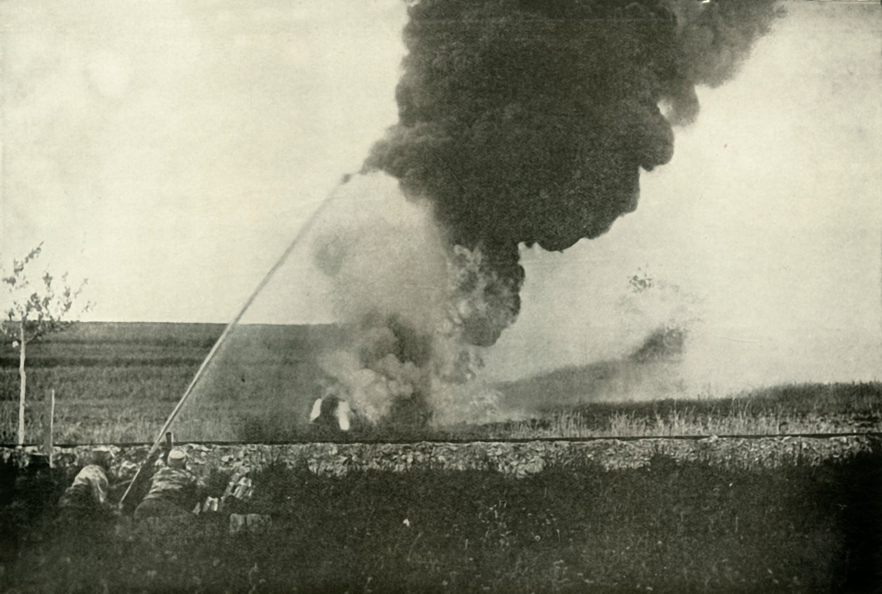 Niemiecki Flammenwerfer., 1919. autorstwa Unbekannt