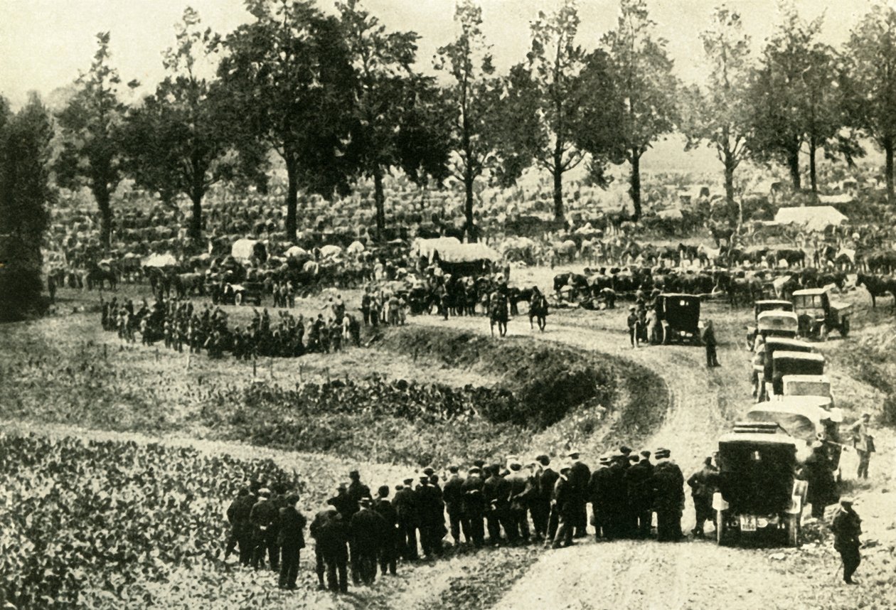 Niemcy aresztują cywilów w Visé w Belgii, sierpień 1914, ok. 1920. autorstwa Unbekannt