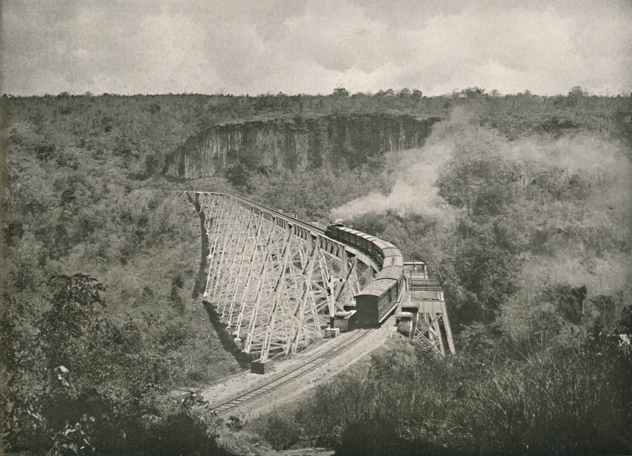 Wąwóz Gokteik i most kolejowy, 1900. autorstwa Unbekannt