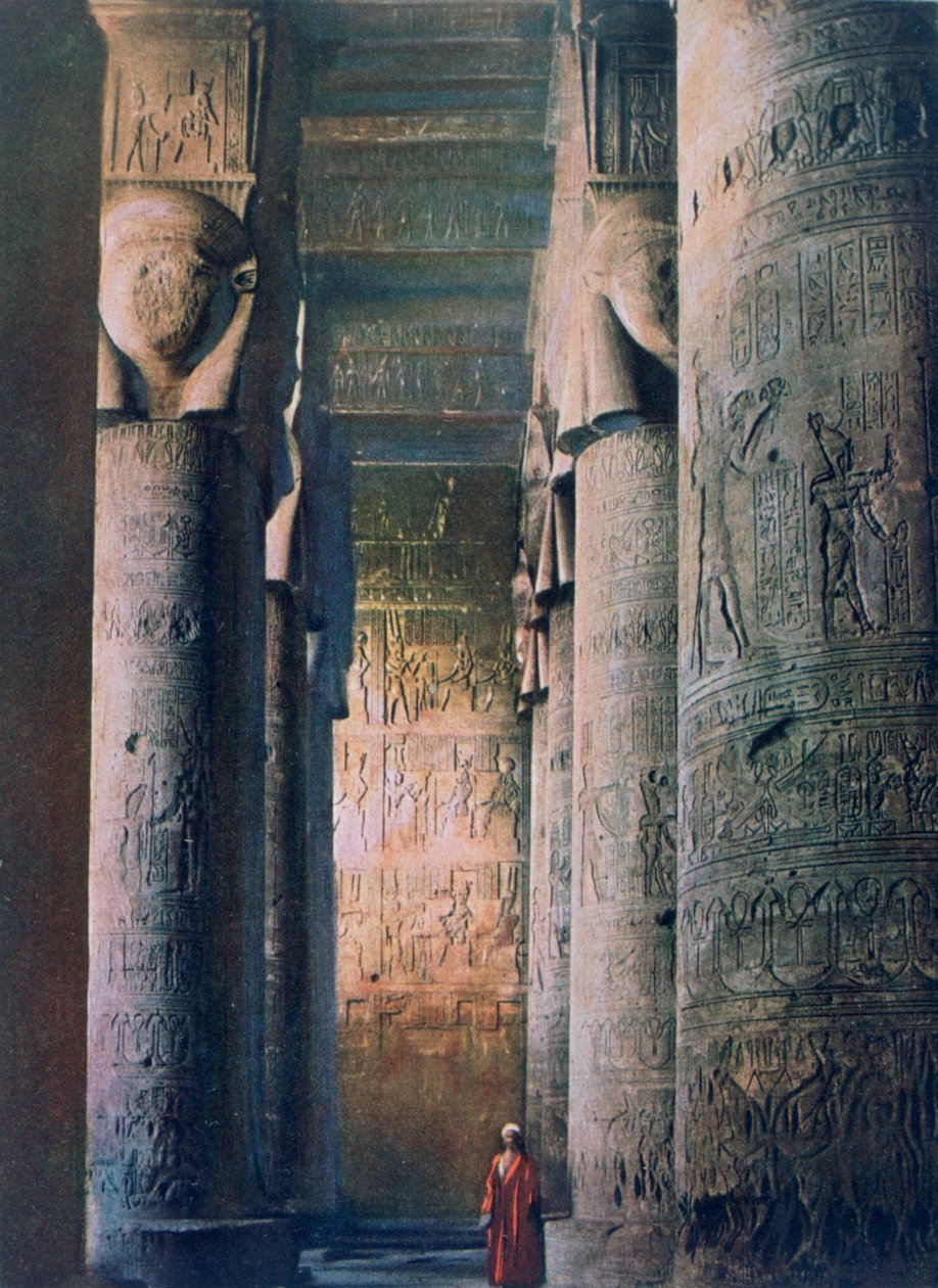 Wielka Sala, Świątynia Hathor, Dendera, Egipt, XX w. autorstwa Unbekannt