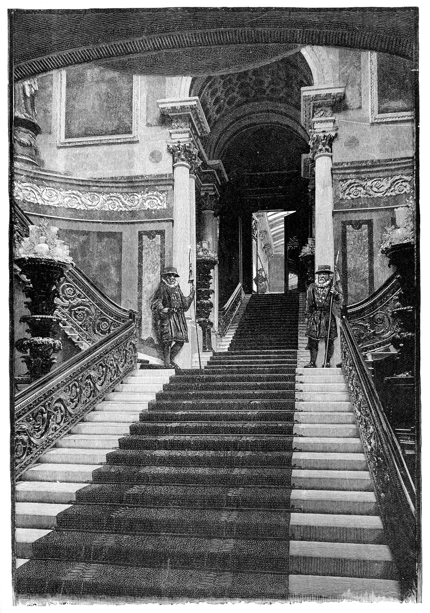 Wielkie Schody, Pałac Buckingham, Londyn, 1900 autorstwa Unbekannt
