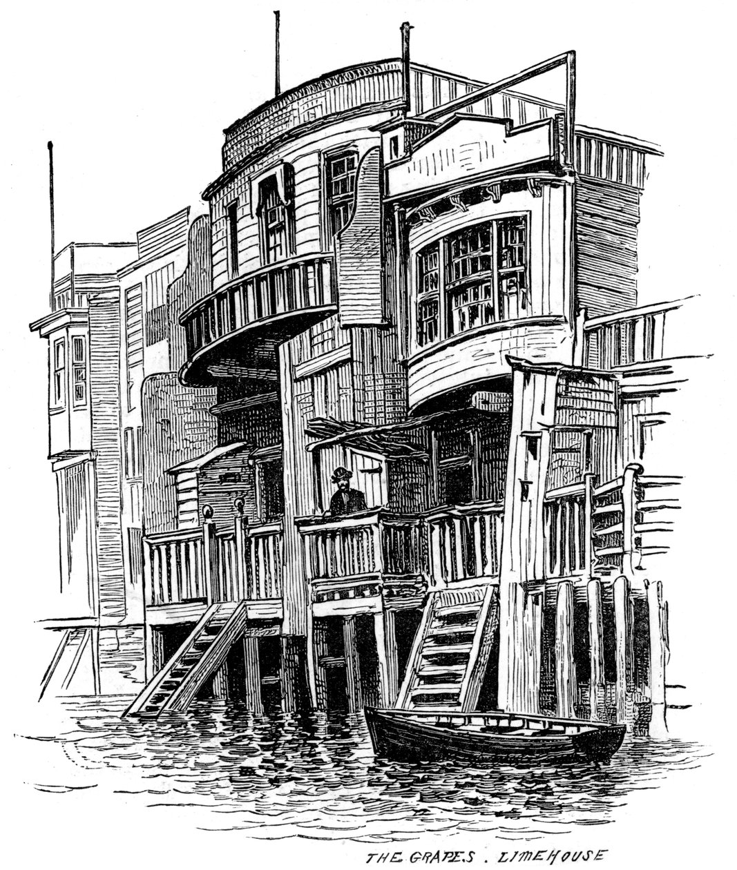 Publiczny dom Grapes, Limehouse, Londyn, 1887 autorstwa Unbekannt