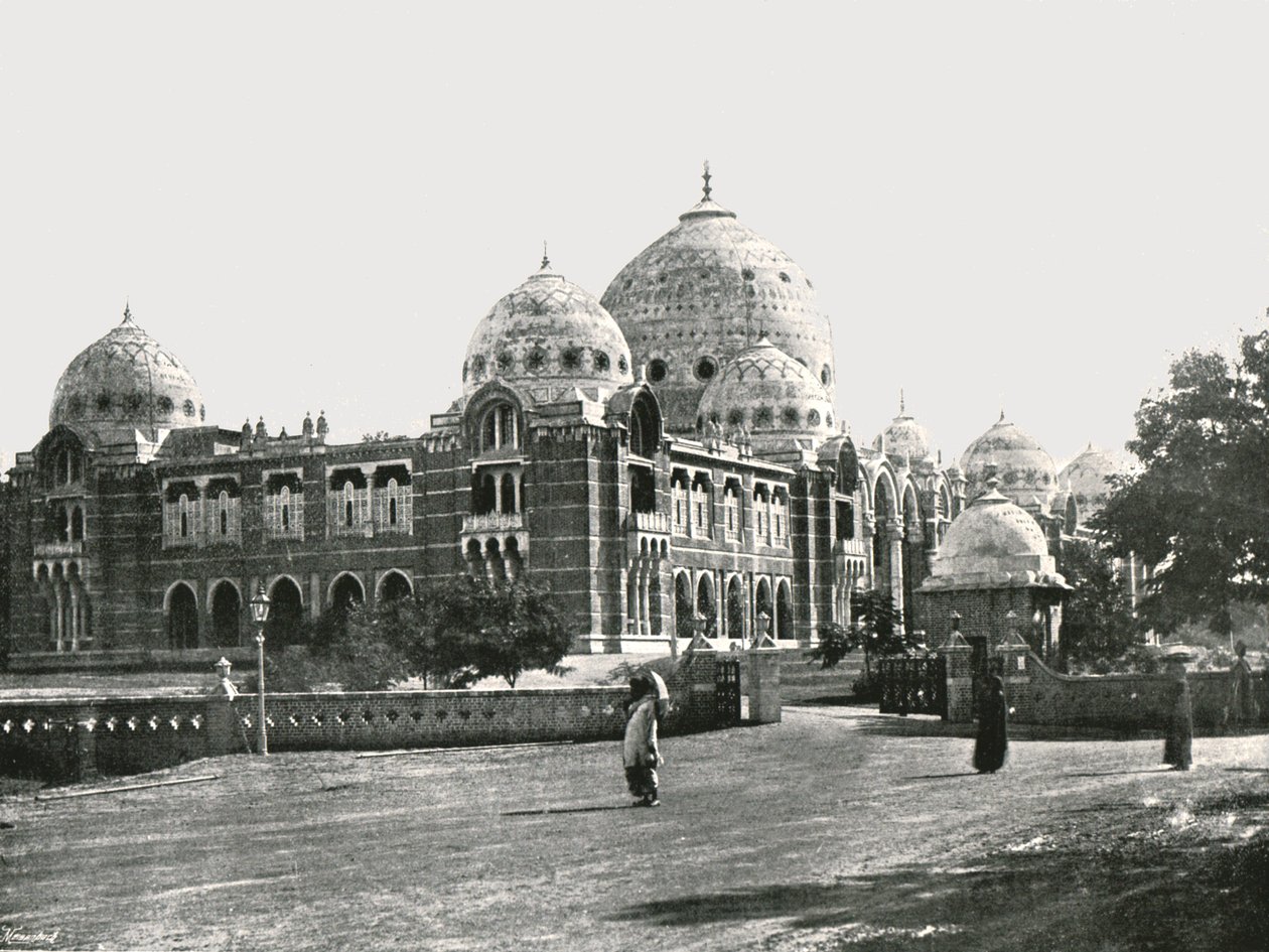 The Great College, Baroda, Indie, 1895. autorstwa Unbekannt