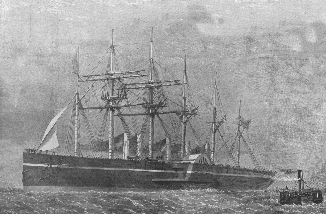 The Great Eastern, 1860: Statek opuszczający Southampton w swoją pierwszą podróż, 17 czerwca 1901. autorstwa Unbekannt