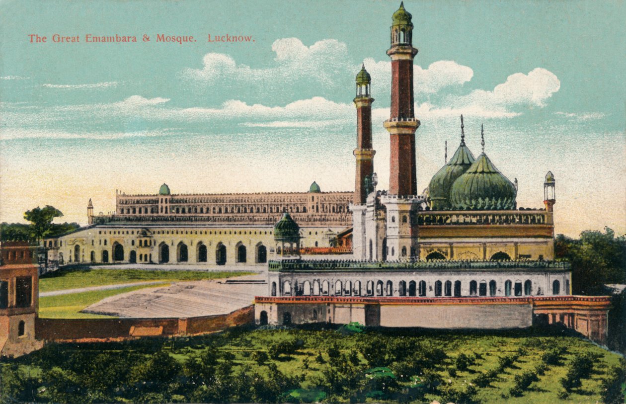Wielka Embambara i Meczet. Lucknow, ok. 1900. autorstwa Unbekannt