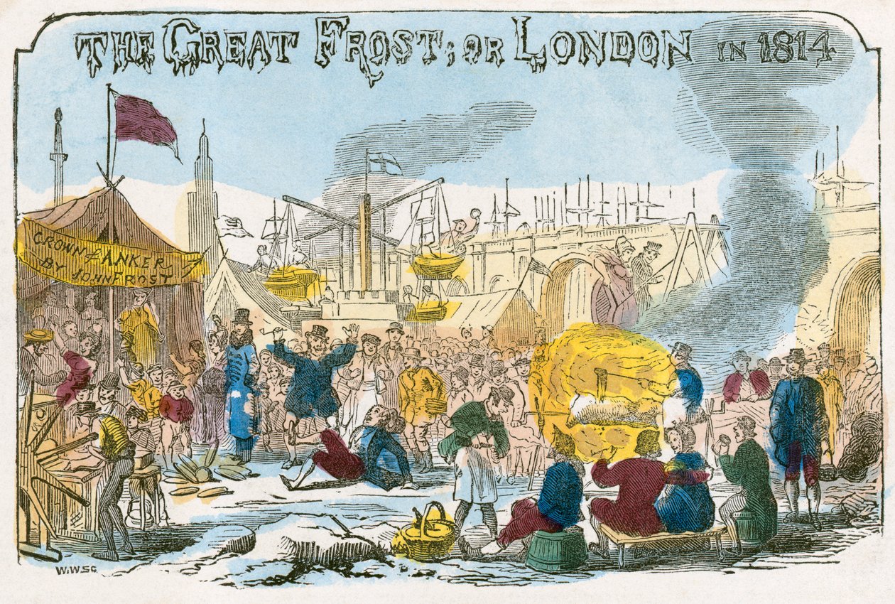 „Wielki Mróz, czyli Londyn 1814”, 1814 autorstwa Unbekannt