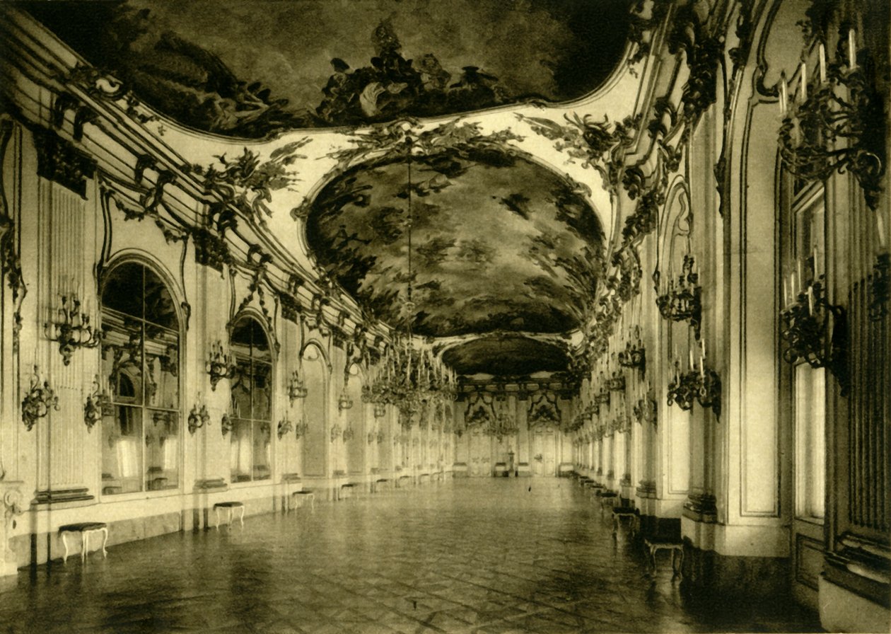 Wielka Galeria, Pałac Schönbrunn, Wiedeń, Austria, c1935. autorstwa Unbekannt