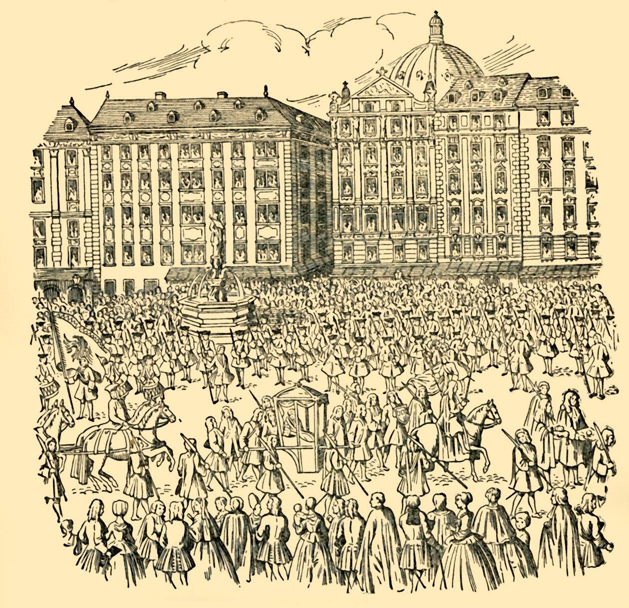Wielka szlachta Węgier składa przysięgę wierności Marii Teresie... w 1740, ok. 1930. autorstwa Unbekannt