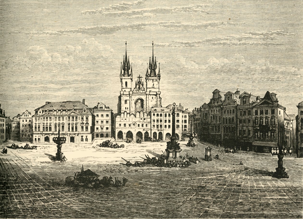 Wielki Plac, Praga, 1890. autorstwa Unbekannt