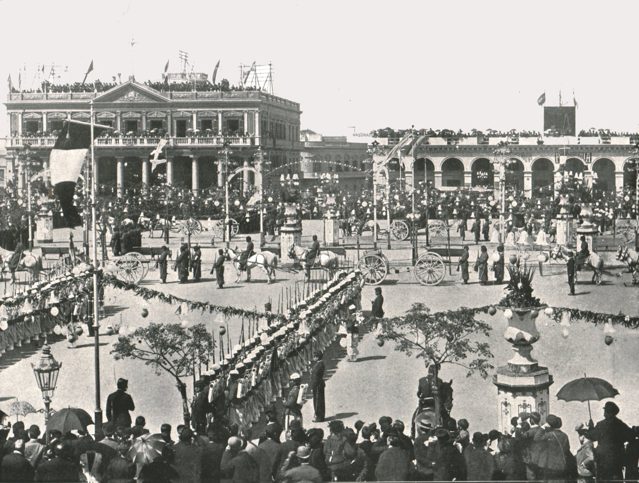 Wielki Plac w dzień świąteczny, Montevideo, Urugwaj, 1895. autorstwa Unbekannt