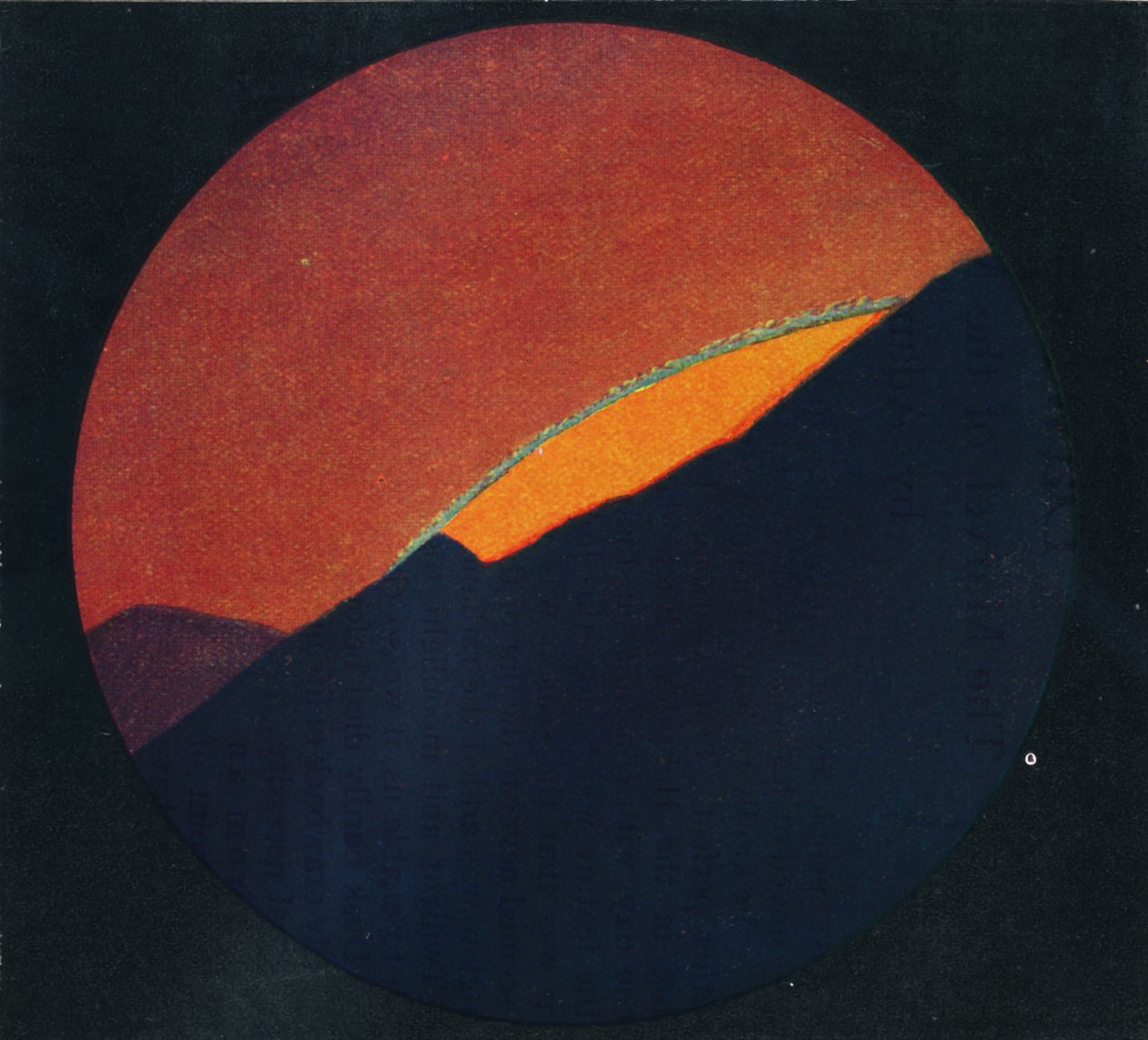 Zielony błysk o zachodzie słońca, najrzadszy pryzmatyczny kolor załamany przez atmosferę, c1935 autorstwa Unbekannt