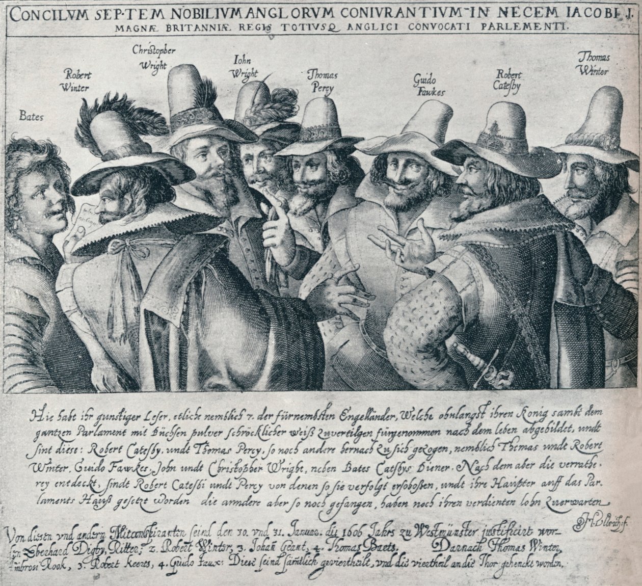 Spiskowcy spisku prochowego i ich sługa Bates, 1605, 1901 autorstwa Unbekannt