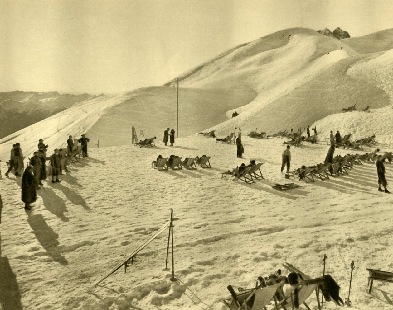 Wyciąg narciarski Hafelekarbahn, Innsbruck, Tyrol, Austria, c1935. autorstwa Unbekannt