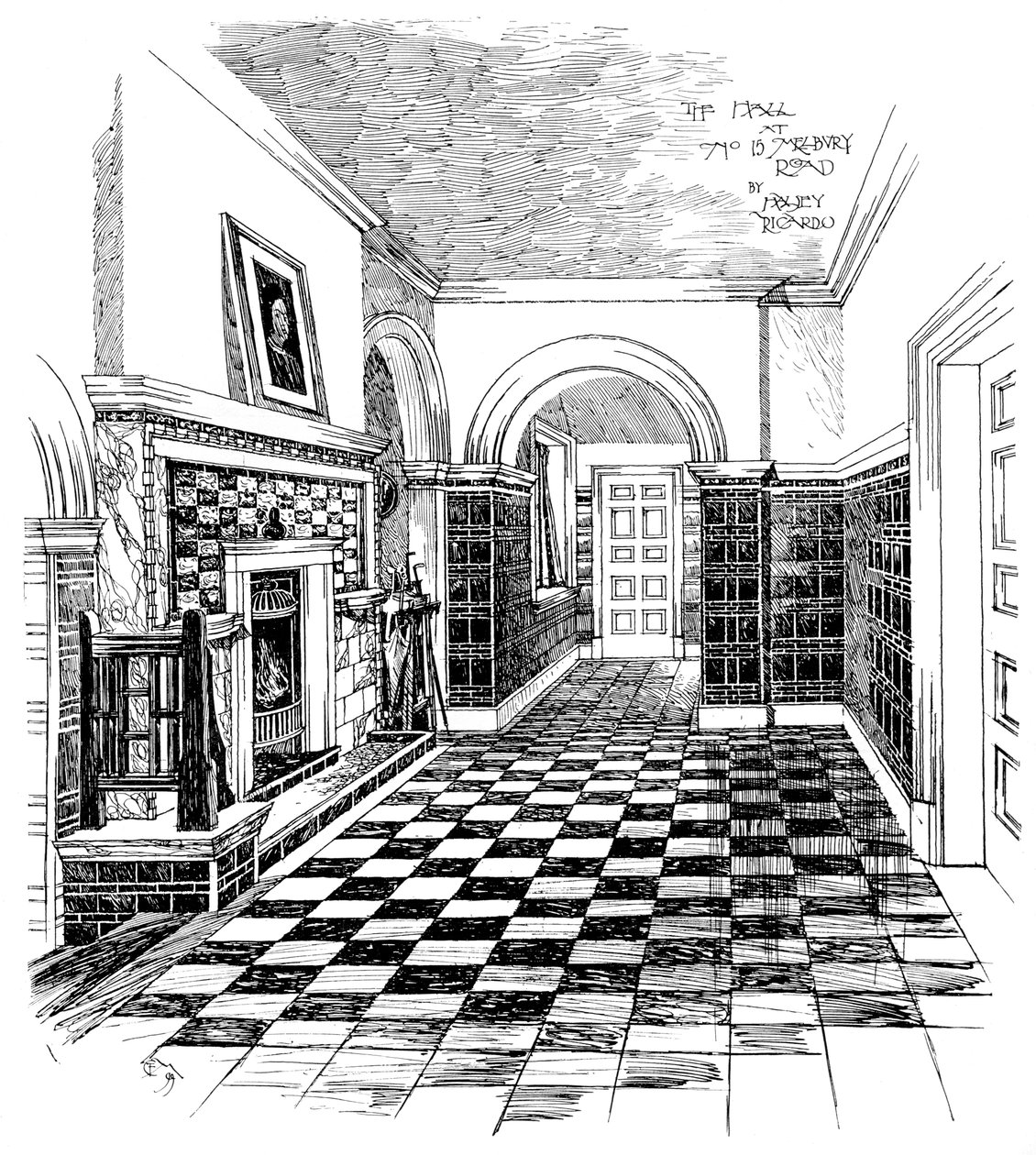 Hall, 15, Melbury Road, 1899 autorstwa Unbekannt