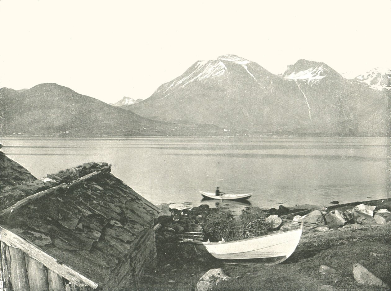 Hardangerfjord w Rosendal, Norwegia, 1895. autorstwa Unbekannt