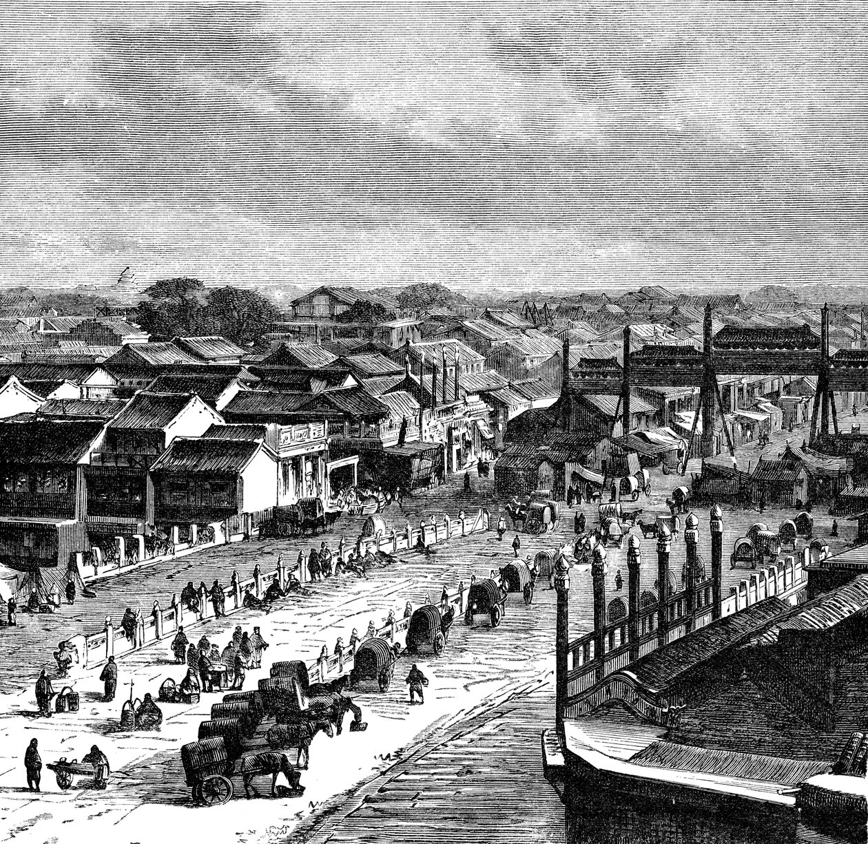 Główna ulica, Pekin, ok. 1890 autorstwa Unbekannt