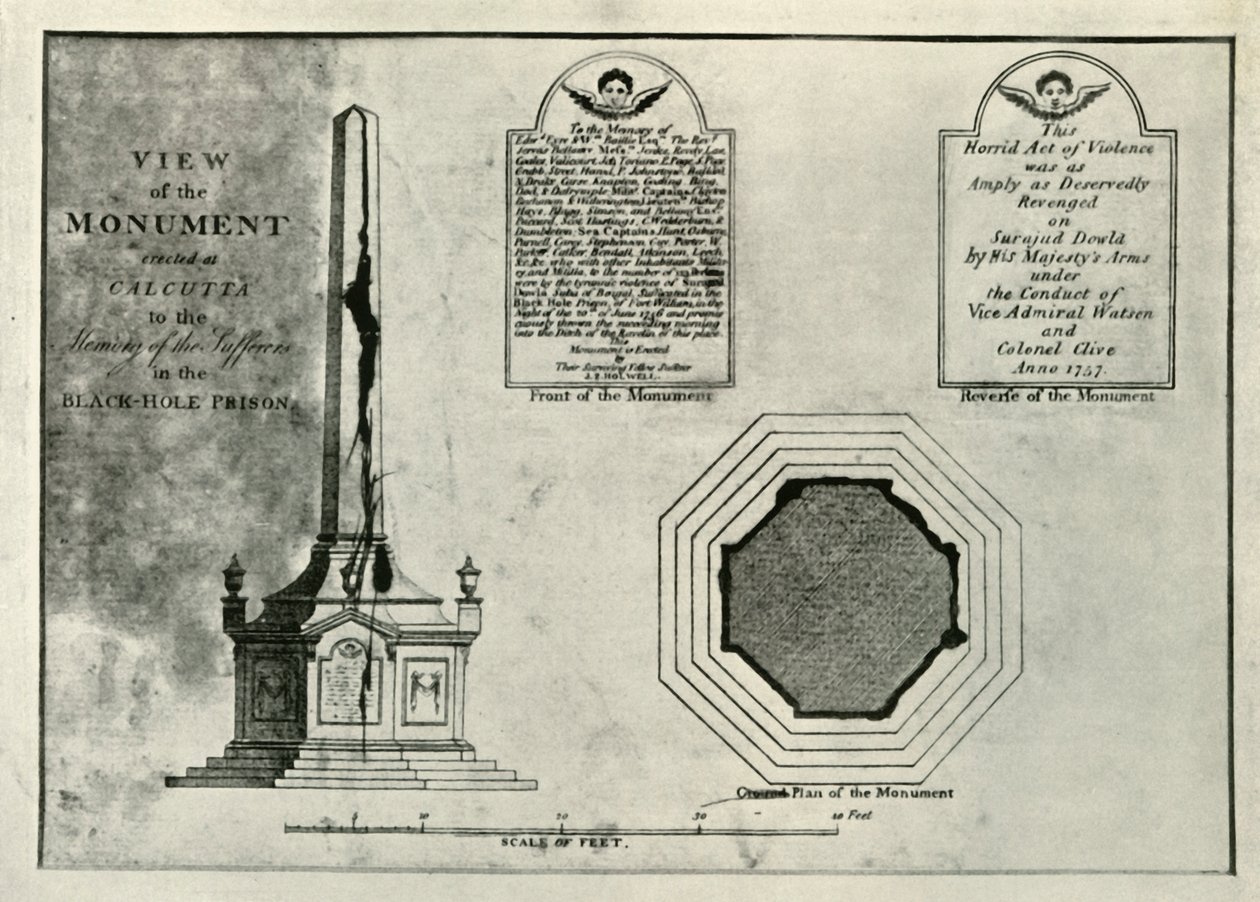 Pomnik Holwella, ok. 1820, 1925. autorstwa Unbekannt