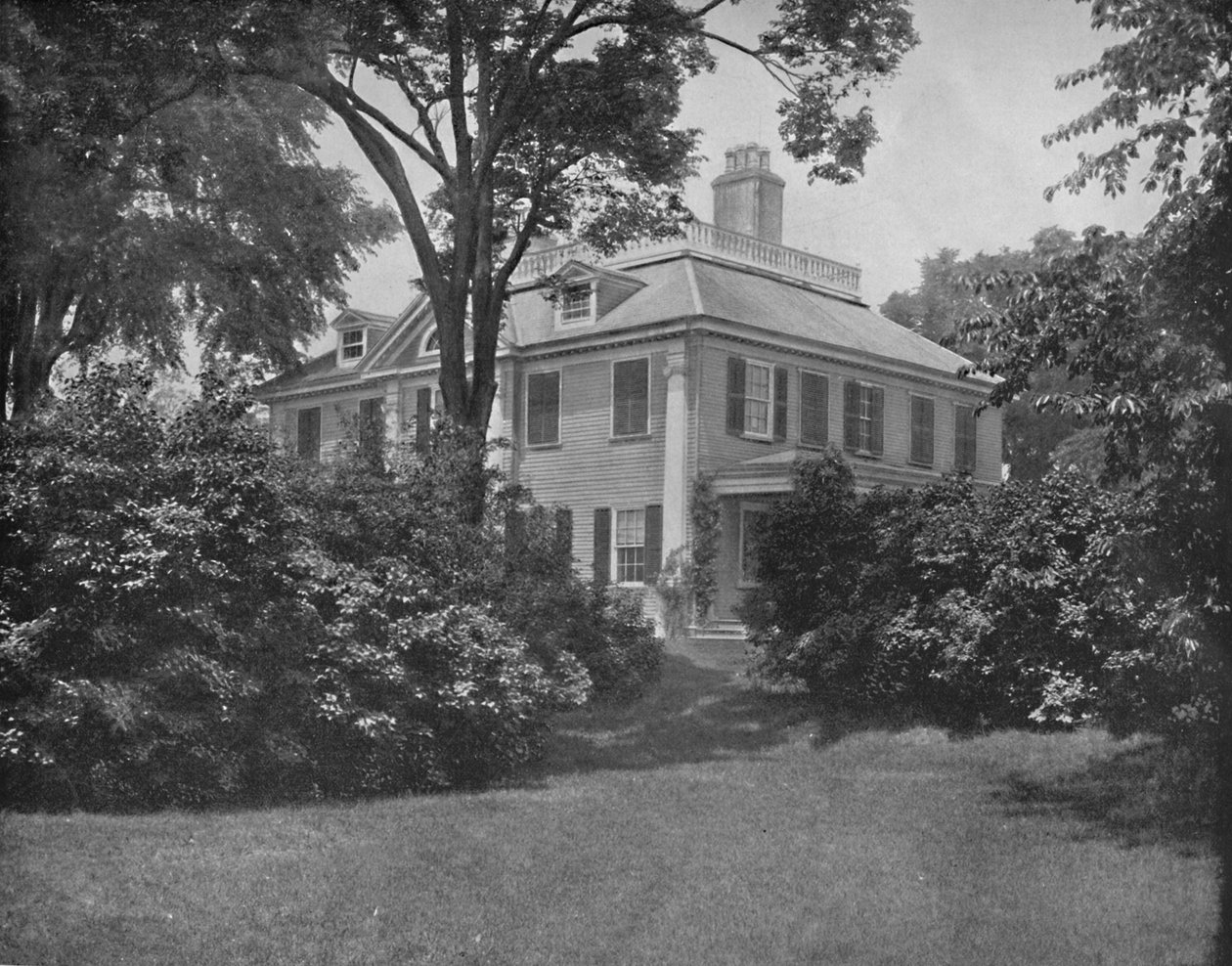 Dom poety Longfellow, Cambridge, Mass., c1897. autorstwa Unbekannt
