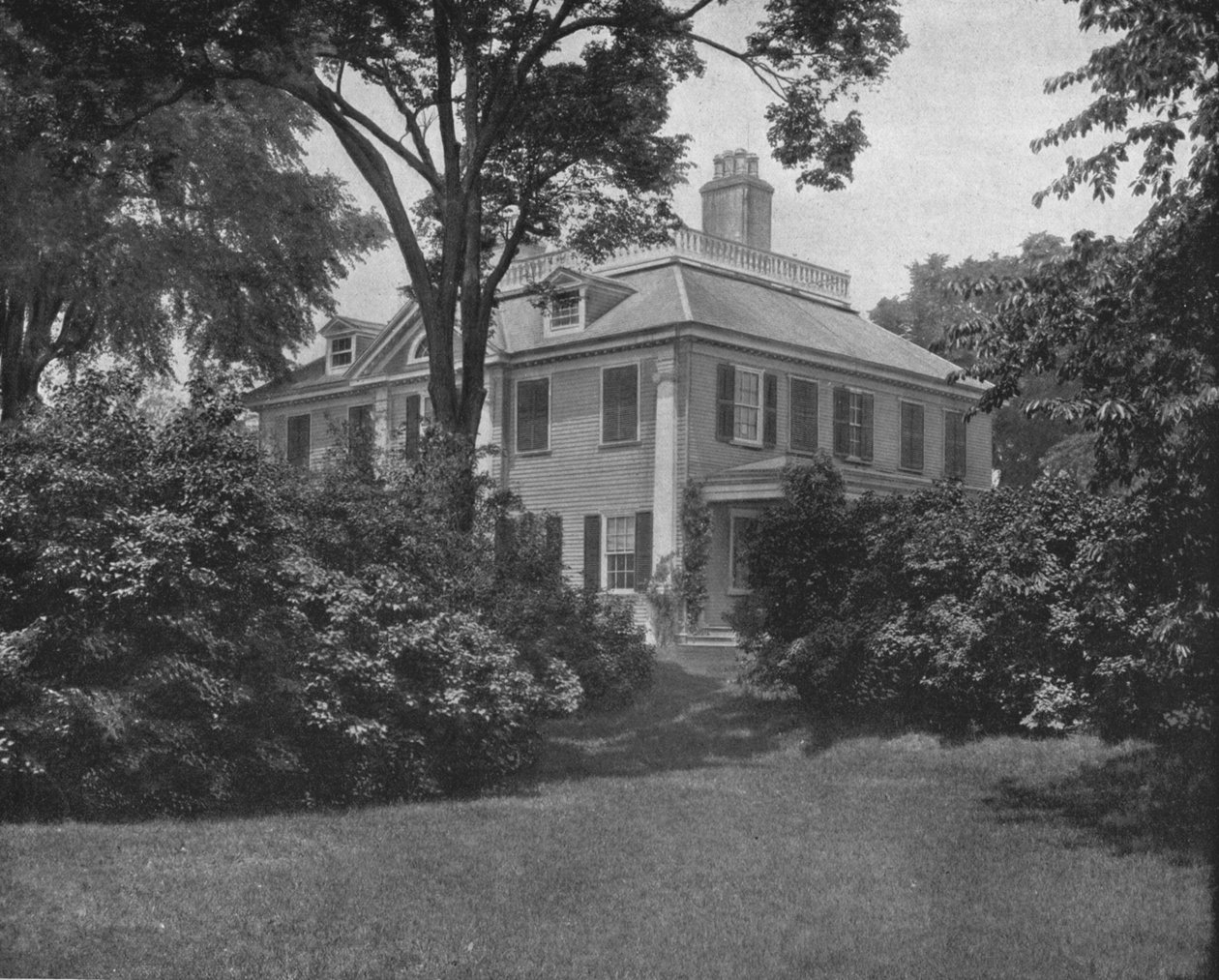 Dom poety Longfellowa, Cambridge, Massachusetts, USA, ok. 1900. autorstwa Unbekannt