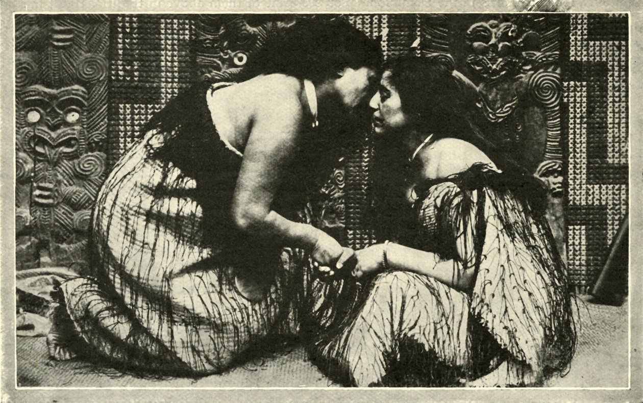 Hongi, Pozdrowienie Maorysów, c1948. autorstwa Unbekannt