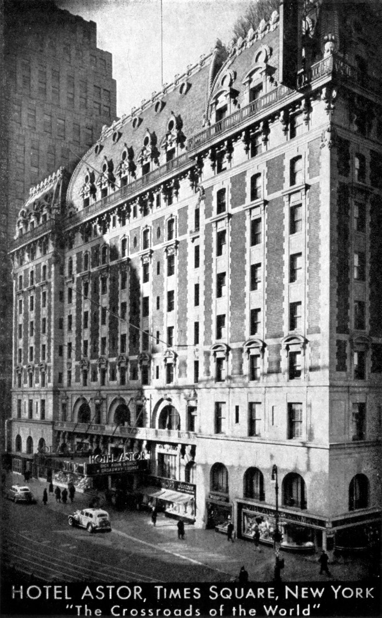 Hotel Astor, Times Square, Nowy Jork, ok. 1930 autorstwa Unbekannt