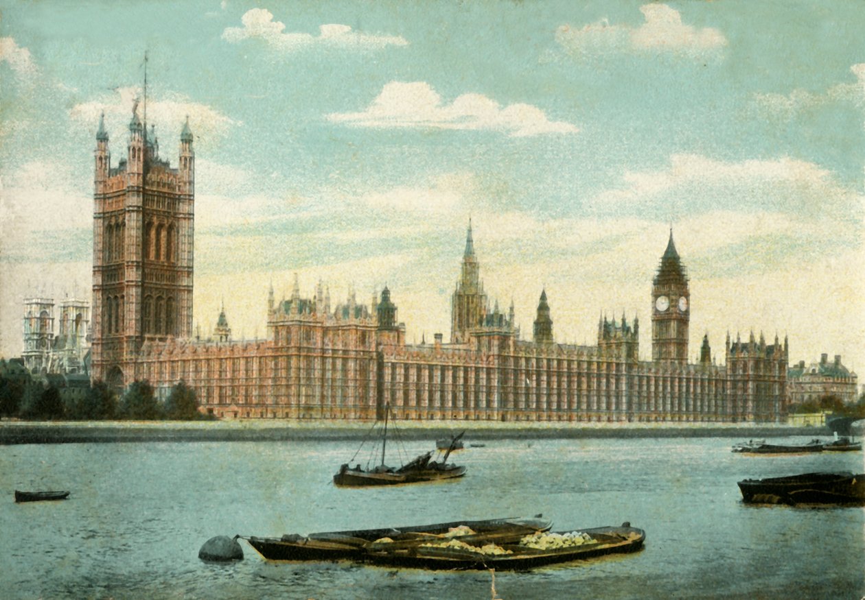 Houses of Parliament, Londyn, 1906. autorstwa Unbekannt
