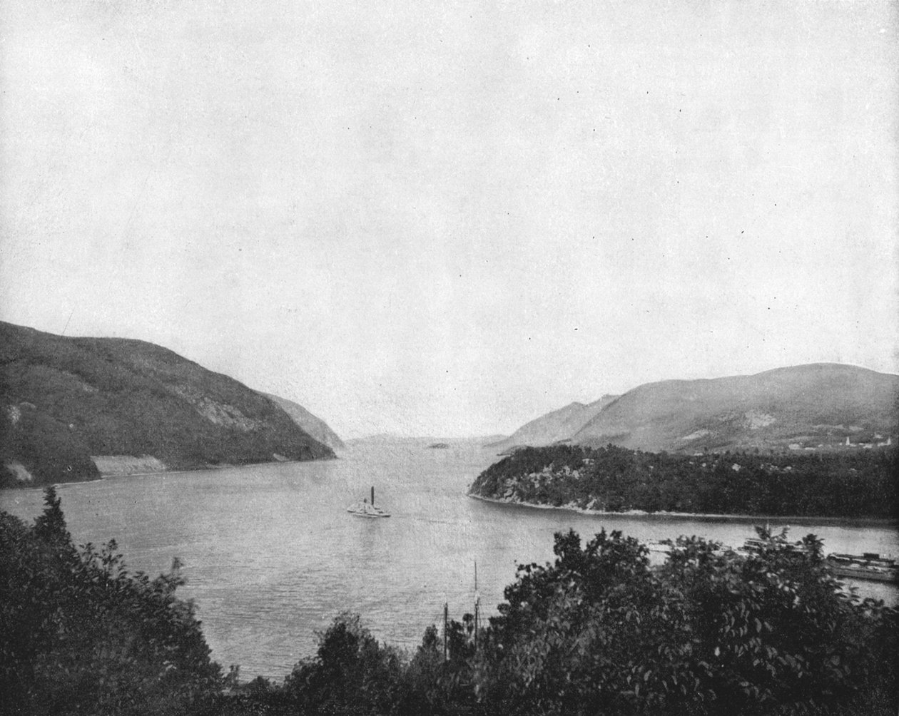 Rzeka Hudson w West Point, stan Nowy Jork, USA, ok. 1900. autorstwa Unbekannt